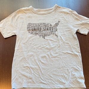 Crewcuts United States Map Tee - Light Gray